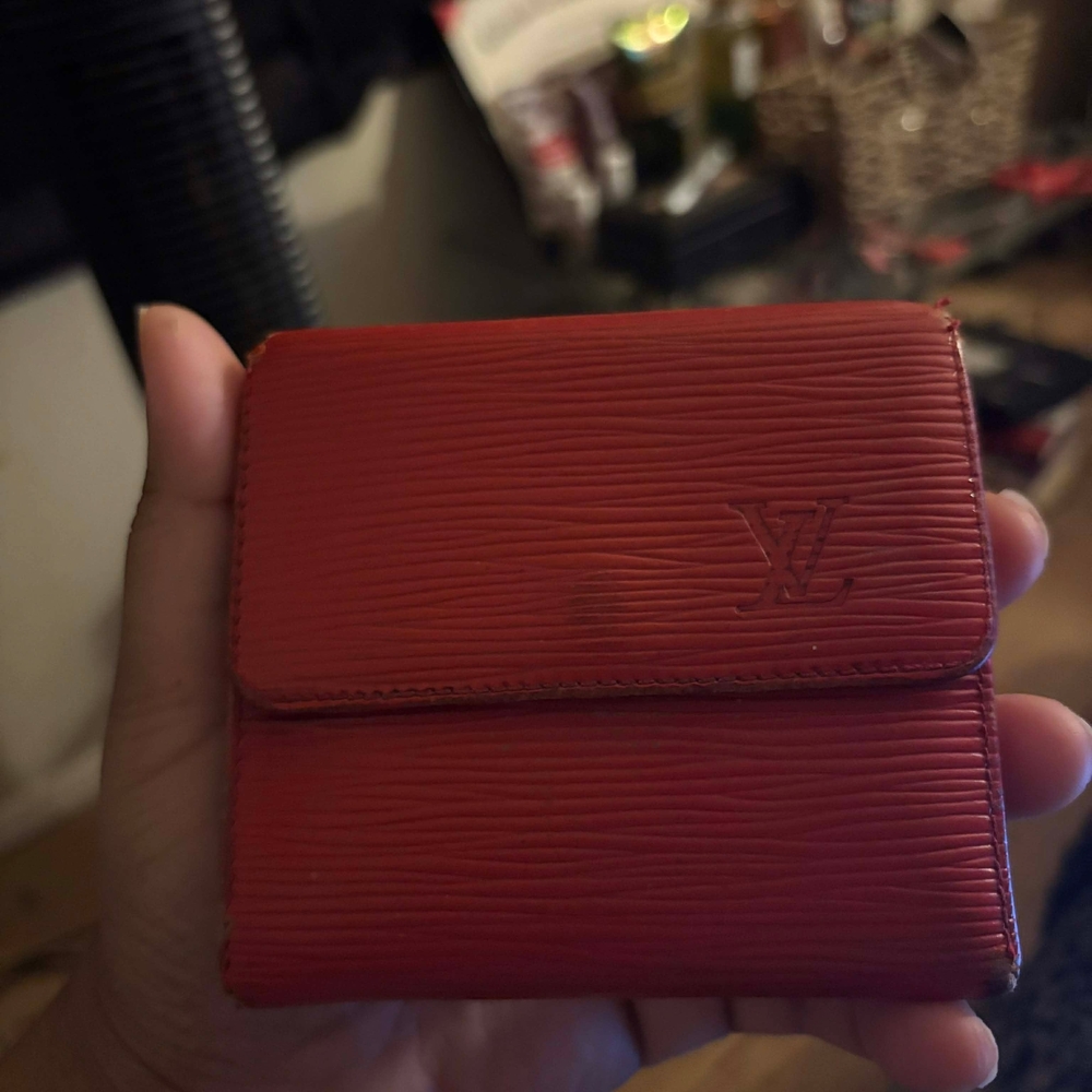 Louis Vuitton Red Epi Leather Compact Wallet